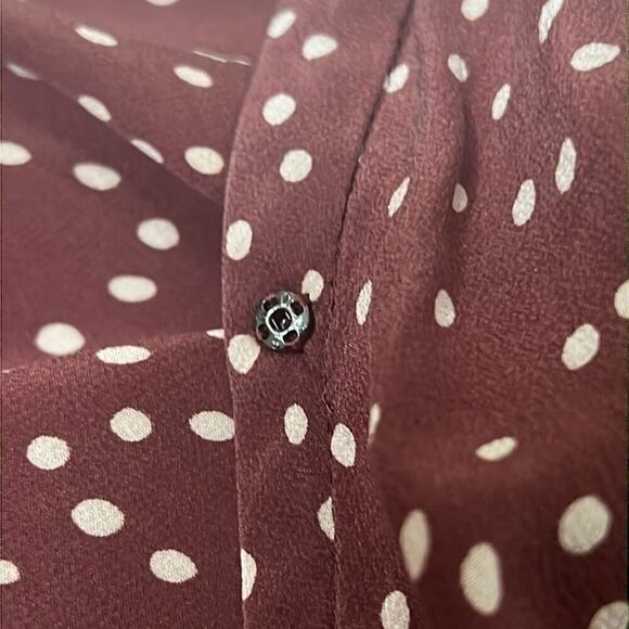 MADEWELL POLKA DOT SILK MINI DRESS SIZE 0 - Picture 11 of 11